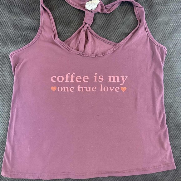 Mentally Exhausted (1X) “Coffee Is My One True Love” Tank (Lounge Collection) - Picture 2 of 9